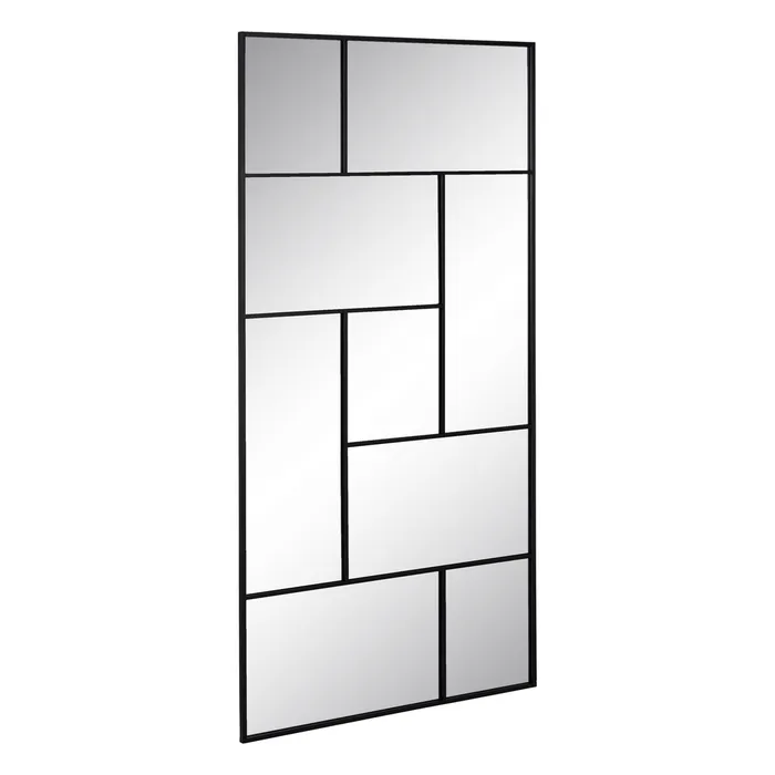 oglinda metalica neagra cu design geometric | CreativDeco [3]