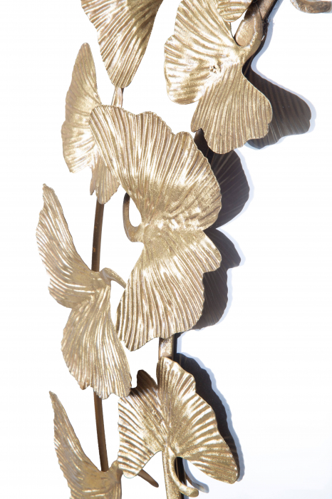 Oglinda decorativa Leaf, metal auriu [7]