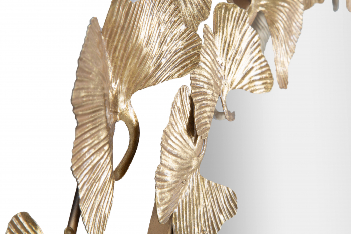 Oglinda decorativa Leaf, metal auriu [6]