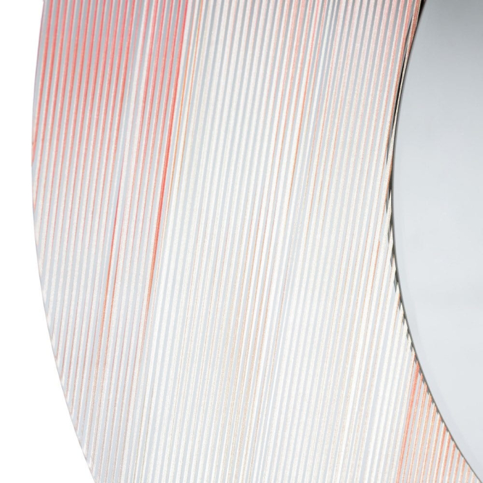 Oglinda decorativa rotunda sticla rama rosie albastra moderna [2]