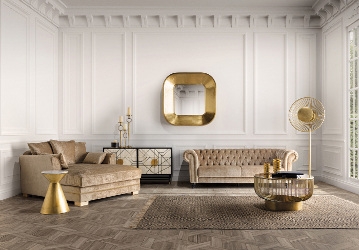 Oglinda Art Deco alama aurie patrata | Decoratiuni de lux [6]