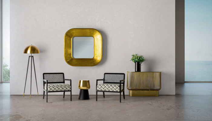 Oglinda Art Deco alama aurie patrata | Decoratiuni de lux [2]