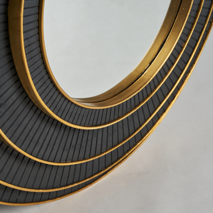 Oglinda Art Deco mango negru auriu|Oglinzi decorative [5]