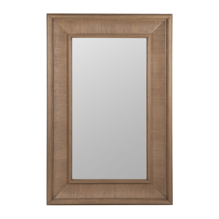 Oglinda din lemn natural cu rama lata profil in trepte – efect sculptural [1]