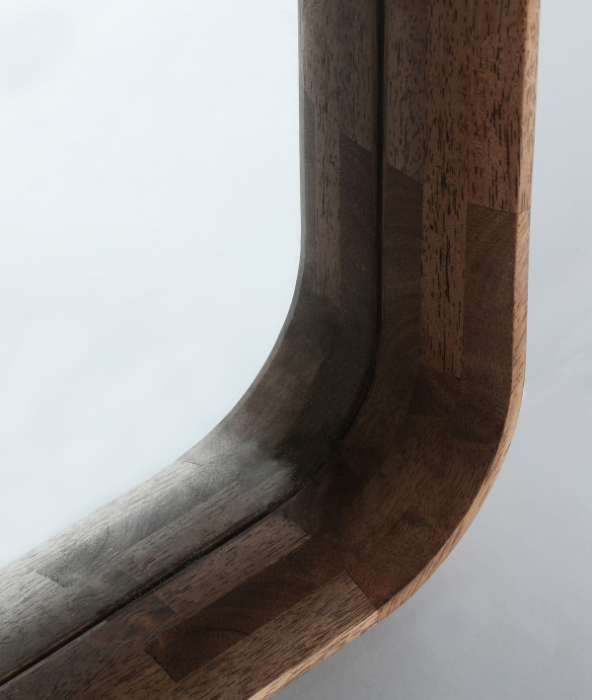 Oglinda dreptunghiulara cu rama din lemn maro Lubeca 76 x 178 cm [2]