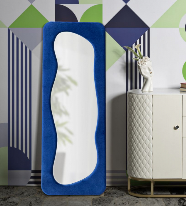 Oglinda dreptunghiulara albastra fluida CreativDeco [6]
