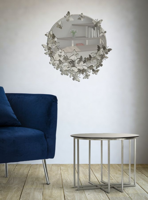Oglinda Farfalle, metal argintiu - creativdeco.ro [3]
