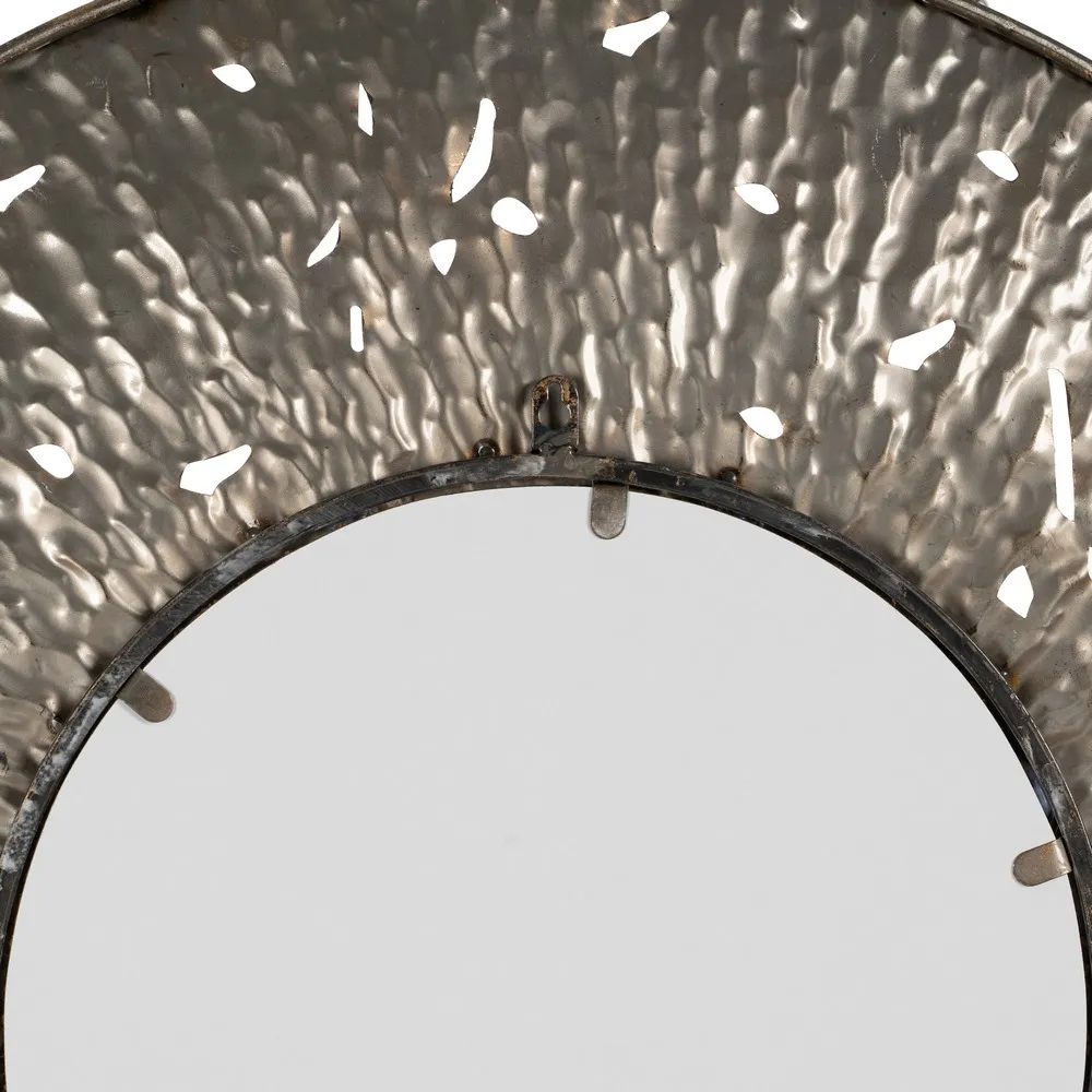 Oglinda rotunda din metal auriu Gold - CREATIVDECO.RO [6]