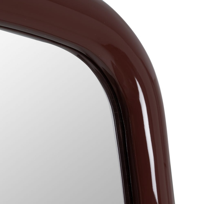Oglindă grena lăcuită din MDF cu ramă rotunjită oglindă înaltă – vedere frontală, ramă grena lucioasă, profil rotunjit. [5]