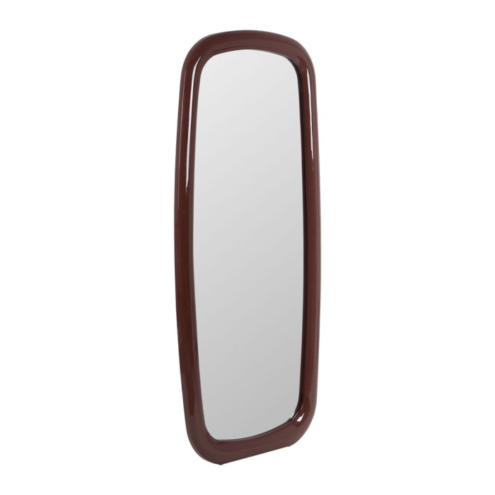 Oglindă grena lăcuită din MDF cu ramă rotunjită oglindă înaltă – vedere frontală, ramă grena lucioasă, profil rotunjit. [3]
