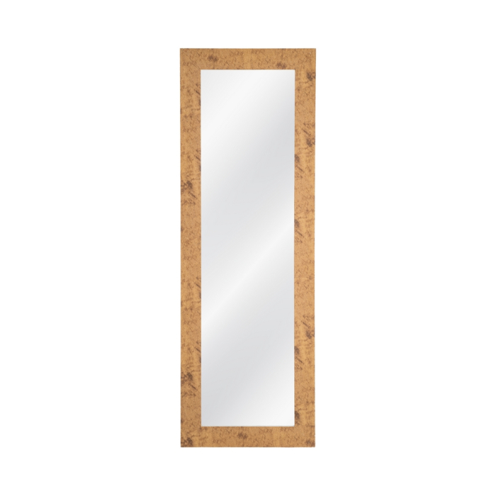 Oglindă înaltă din lemn maro cu textură naturală striată [5]