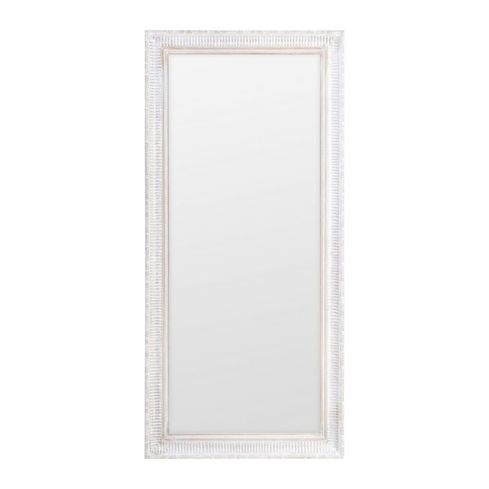 Oglindă înaltă tip dressing din lemn de paulownia gri – ramă clasică gri patinat [2]