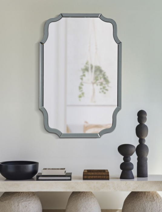 oglinda decorativa gri CreativDeco pentru interioare minimaliste [2]