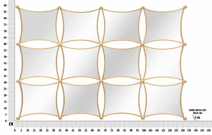 Oglinda Jalo, metal/auriu - CreativDeco.ro [6]