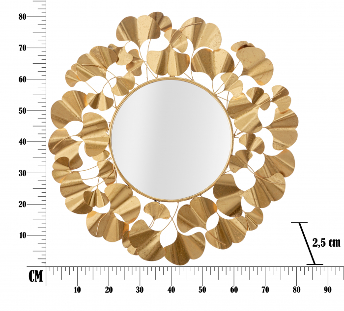 Oglinda Leaf Gold, fier/auriu [6]