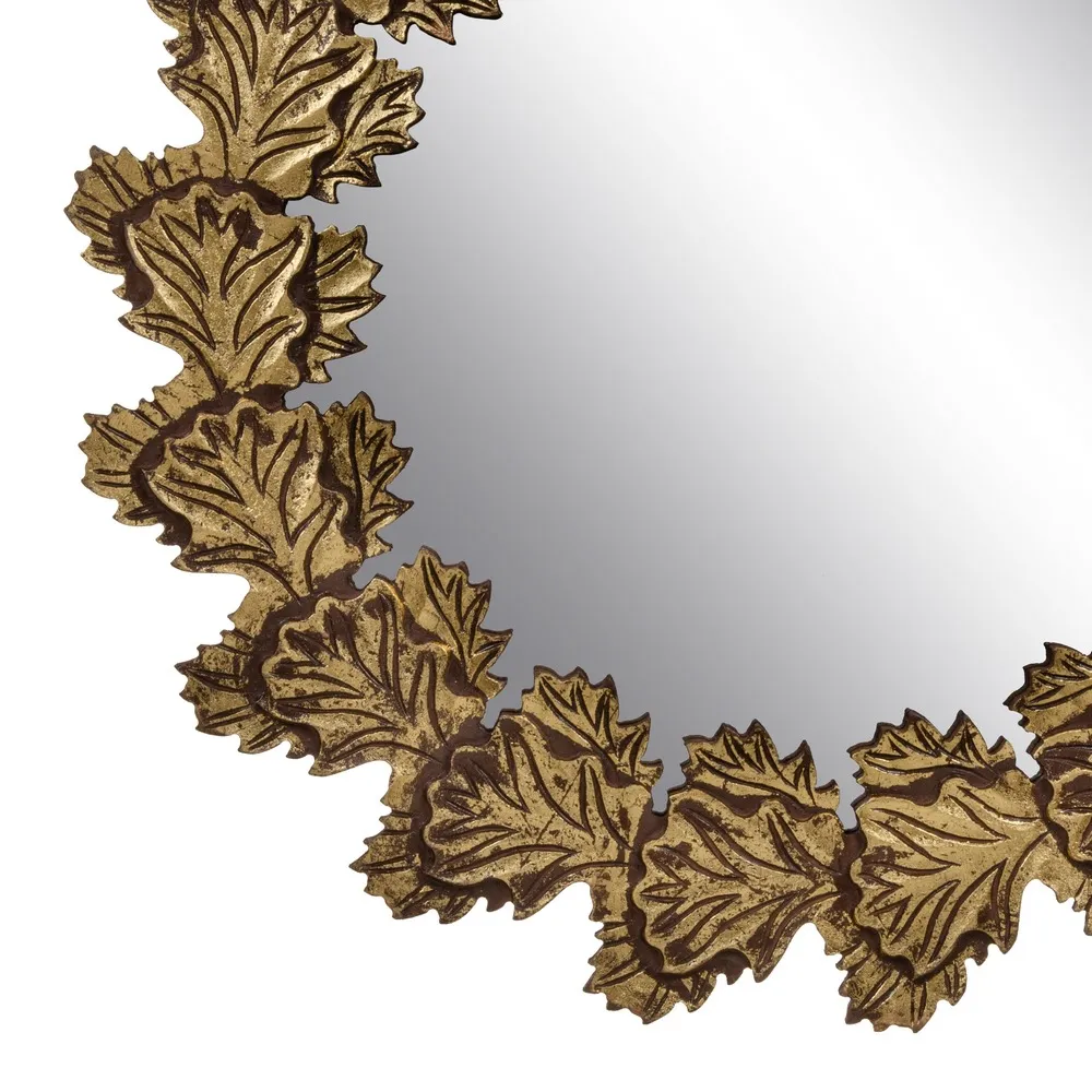 Oglinda Leafs, MDF auriu [5]
