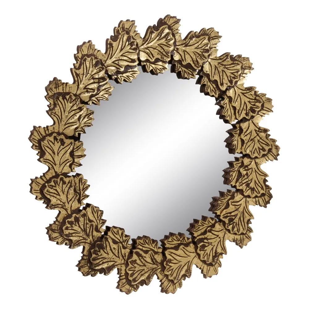 Oglinda Leafs, MDF auriu [2]