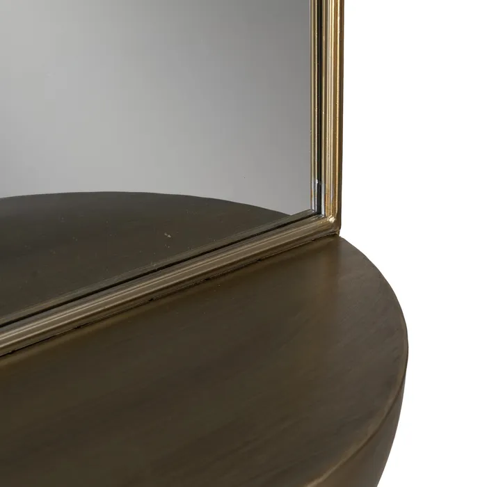 oglinda semicirculara metalica auriu accent modern | CreativDeco [7]