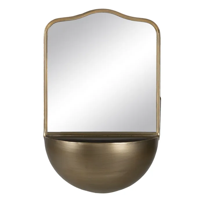 oglinda semicirculara metalica auriu accent modern | CreativDeco [2]