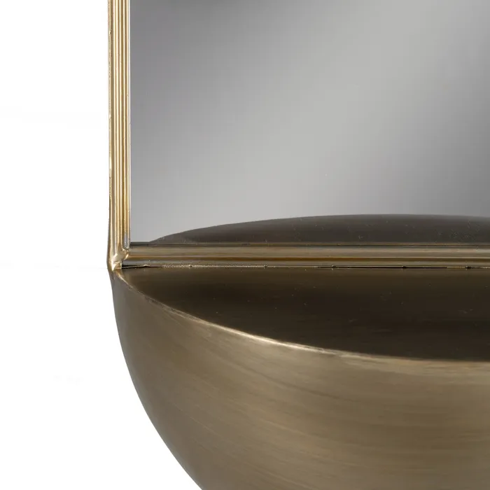 oglinda semicirculara metalica auriu accent modern | CreativDeco [5]