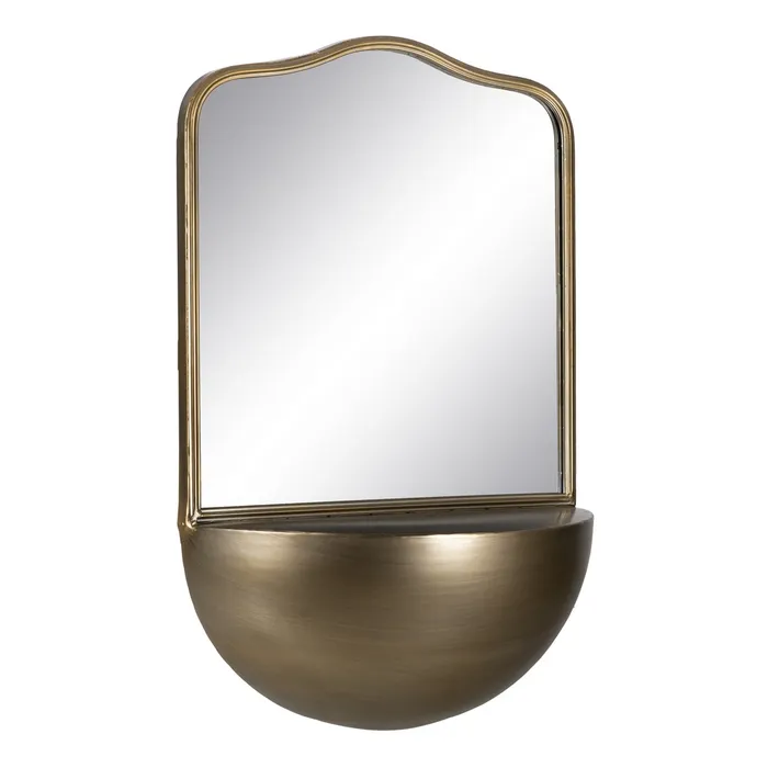 oglinda semicirculara metalica auriu accent modern | CreativDeco [1]
