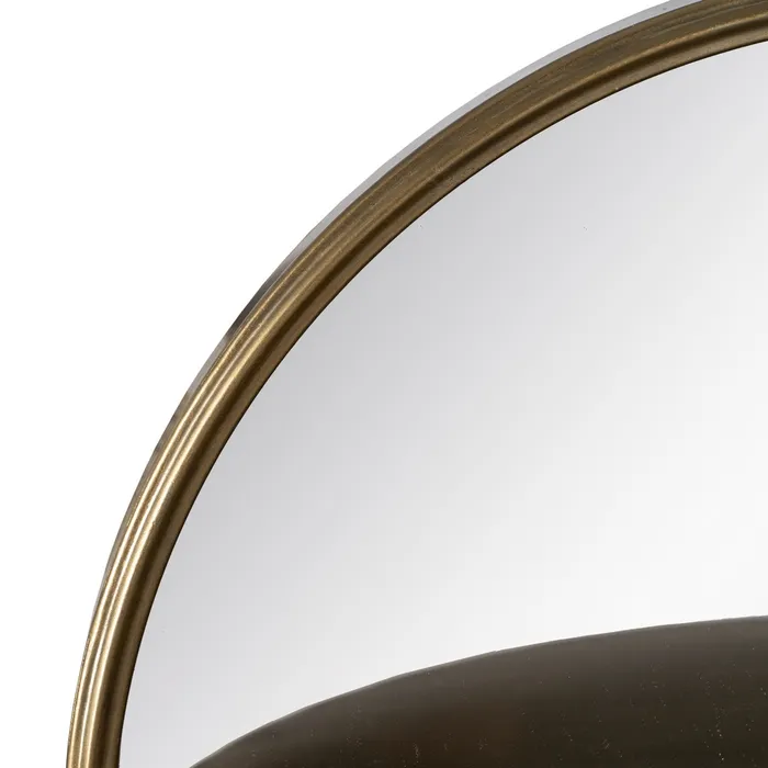 oglinda metalica auriu cu raft pentru decor sofisticat | CreativDeco [3]