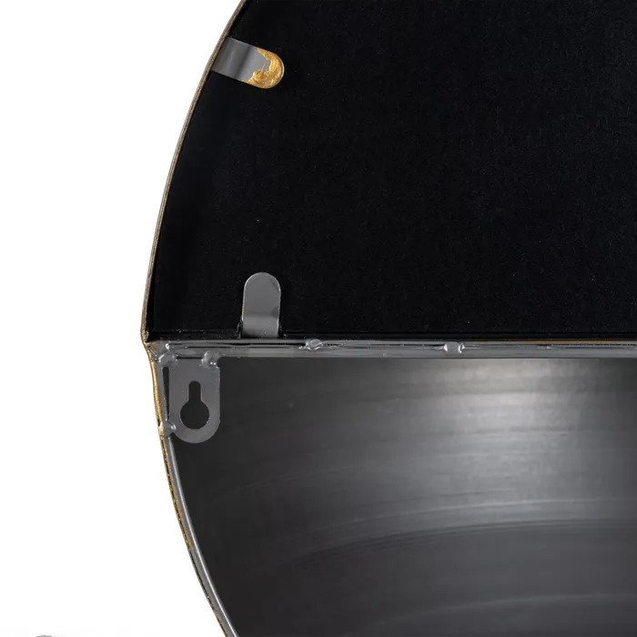 oglinda metalica auriu cu raft pentru decor sofisticat | CreativDeco [9]