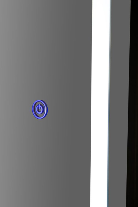 Oglindă neagră arcuită cu iluminare LED [9]