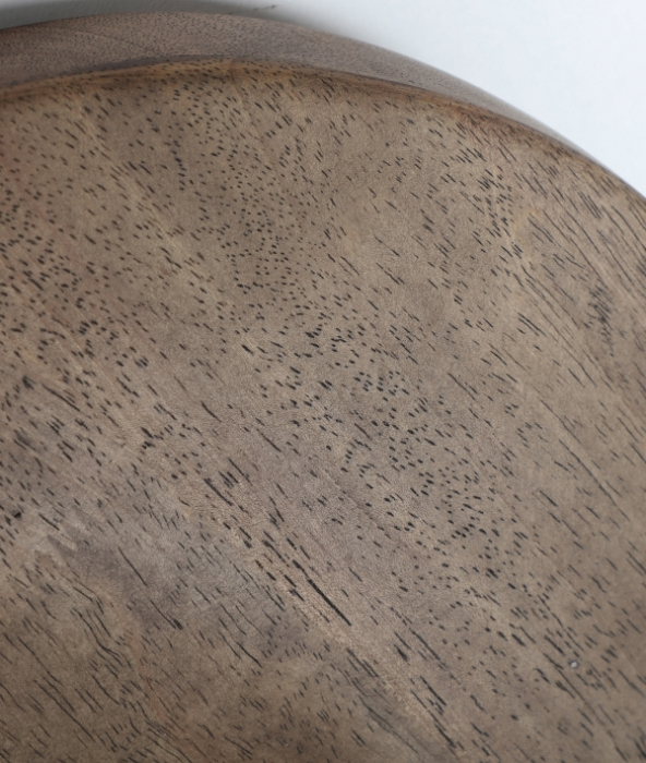 Oglindă organică cu ramă din lemn de cauciuc maro LUBECA – oglindă verticală cu formă neregulată [4]