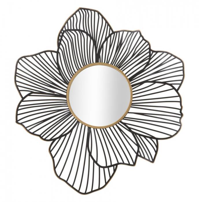 Oglinda florala negru auriu Osaka | creativdeco.ro [1]