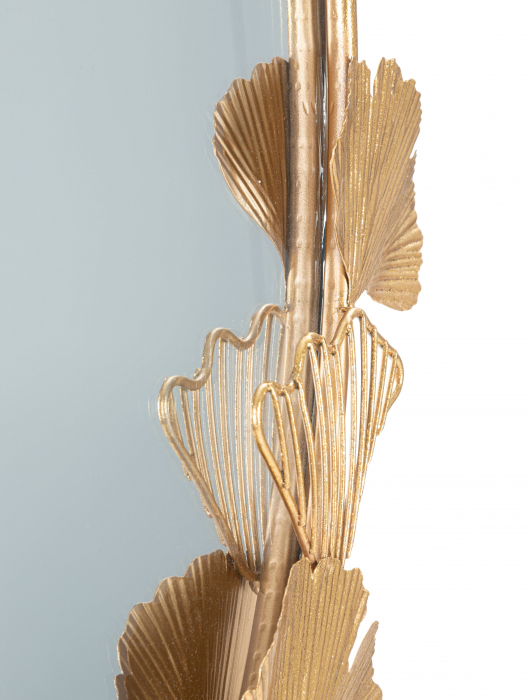 Oglinda ovala Little Leaf, metal auriu - CreativDeco.ro [3]