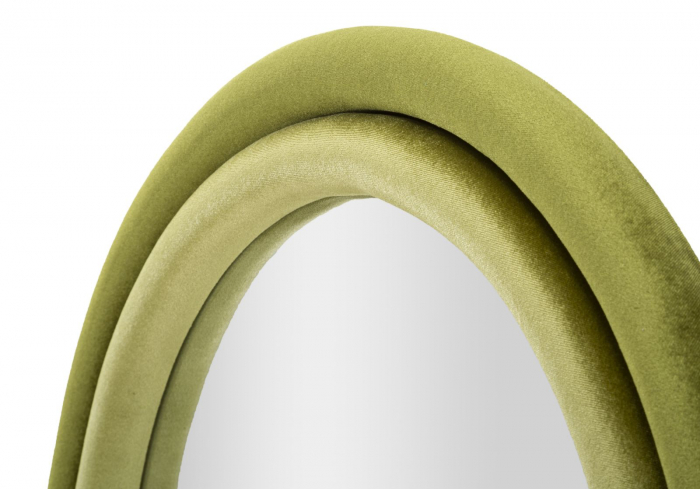 Oglinda ovala verde catifea CreativDeco [4]