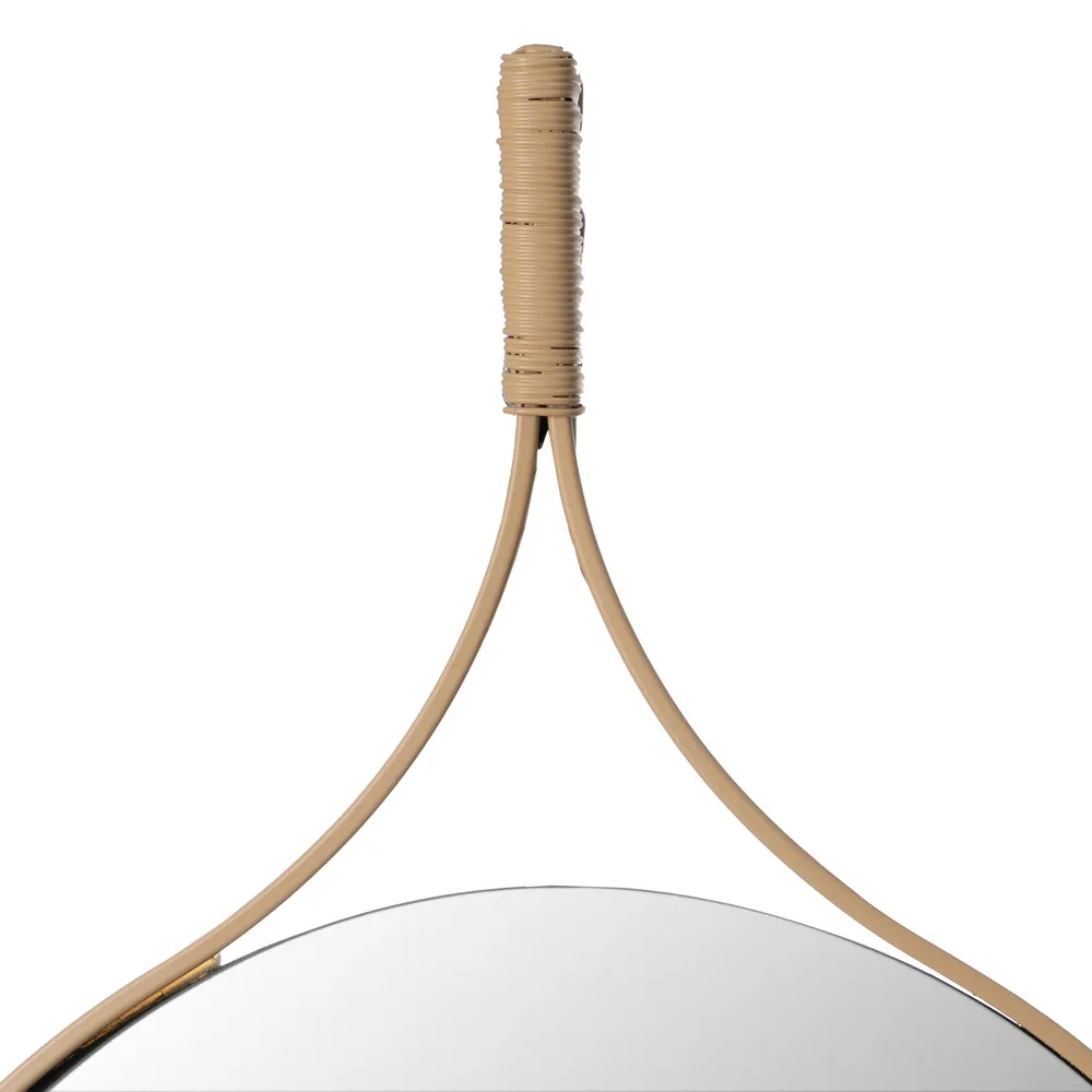 Oglinda Ovala Sofia Metal Bej, 37x2x90 cm [3]