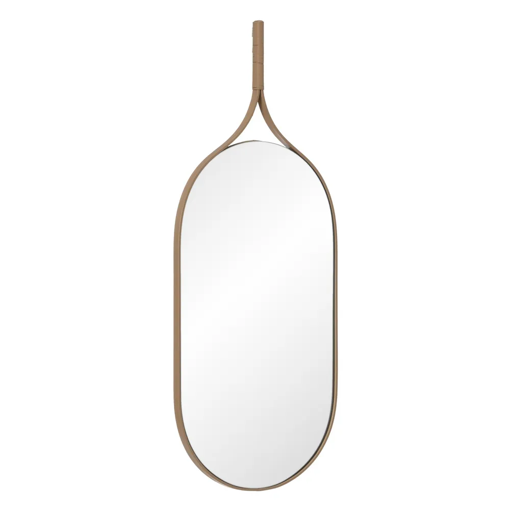 Oglinda Ovala Sofia Metal Bej, 37x2x90 cm [2]