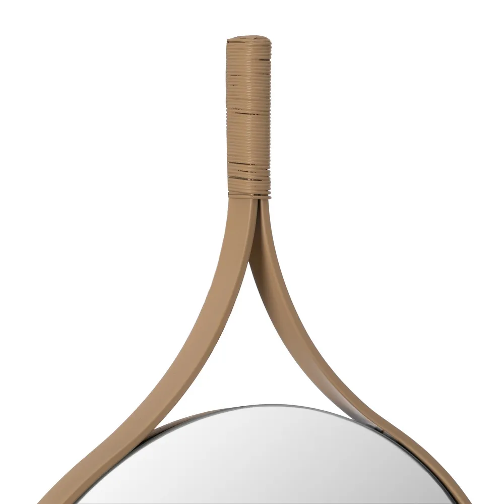 Oglinda Ovala Sofia Metal Bej, 37x2x90 cm [4]