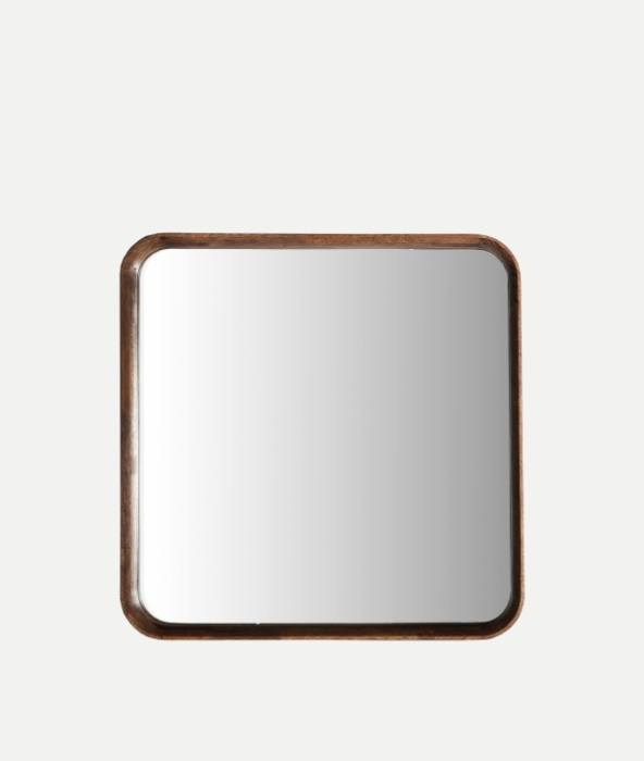 Oglindă pătrată LUBECA lemn cauciuc – titlu imagine principală [1]