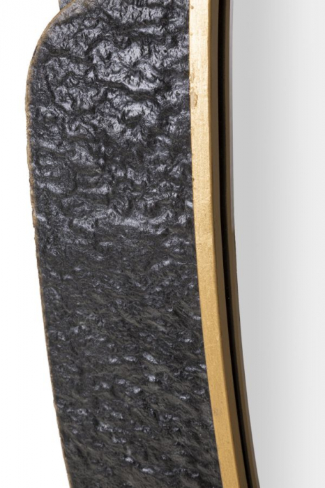 Oglinda perete Art, metal, auriu/gri [3]