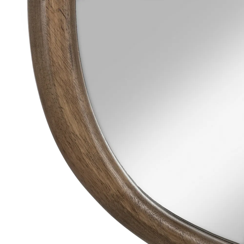 Oglinda perete Asimetric, lemn maro - creativdeco.ro [4]