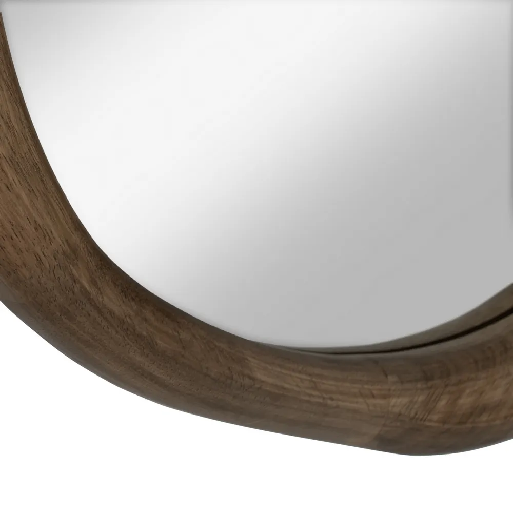Oglinda perete Asimetric, lemn maro - creativdeco.ro [5]
