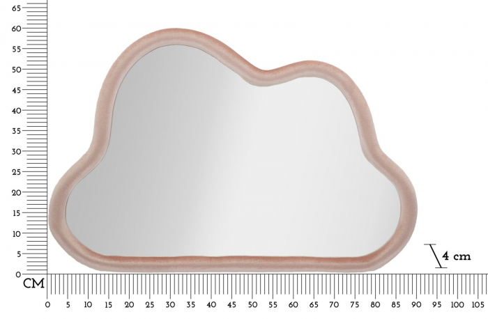Oglinda perete Cloud, catifea roz [6]