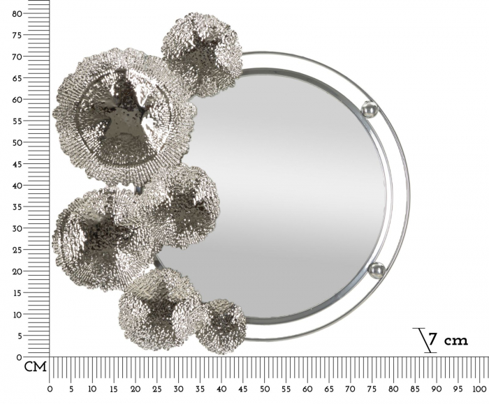 Oglinda rotunda decorativa | Design floral | CreativDeco [7]