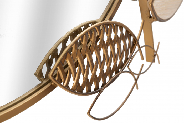 Oglinda perete Fish, metal auriu [4]
