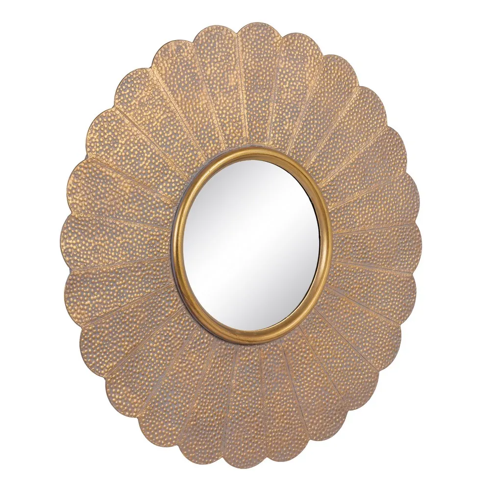 Oglinda perete Flower Petals, metal auriu - creativdeco.ro [2]