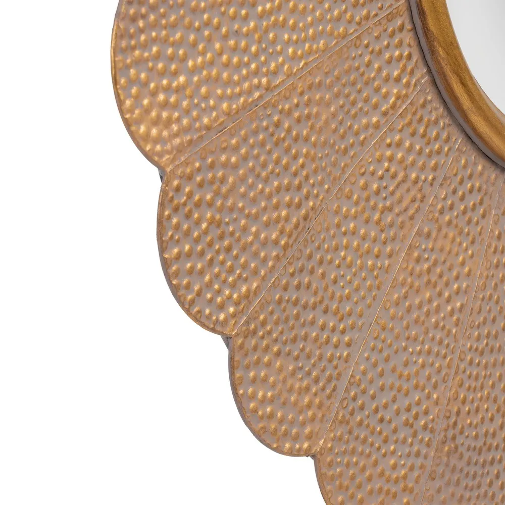 Oglinda perete Flower Petals, metal auriu - creativdeco.ro [4]