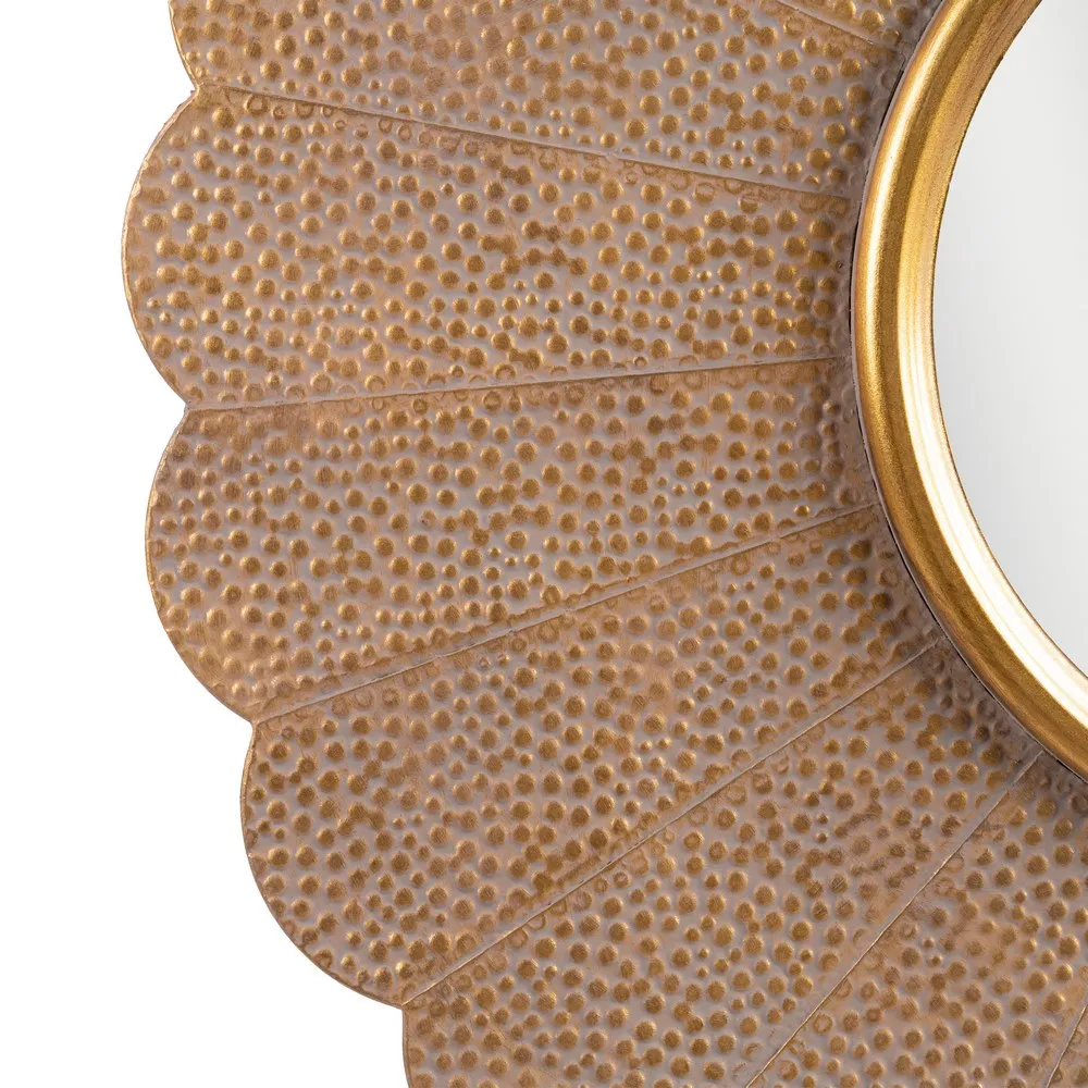 Oglinda perete Flower Petals, metal auriu - creativdeco.ro [3]