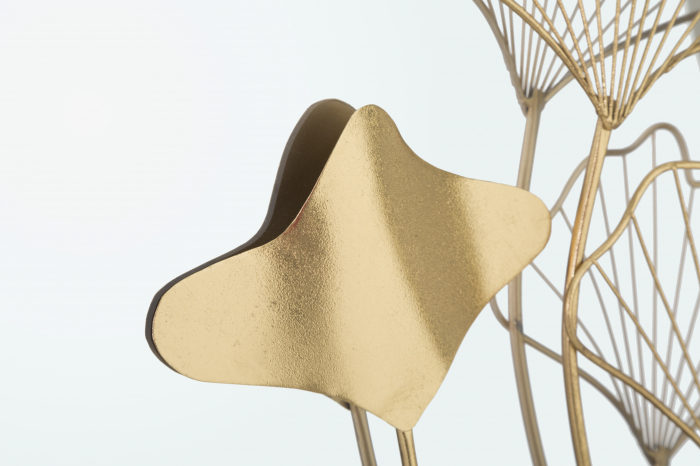 Oglinda perete Flowers, metal auriu [4]
