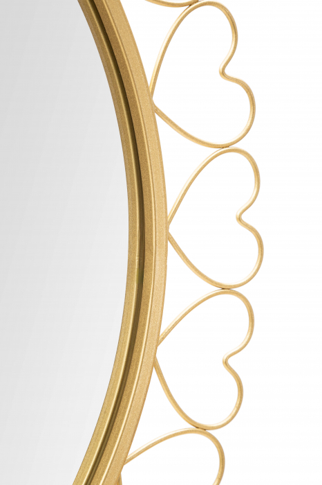 Oglinda perete Hearts, metal auriu [5]