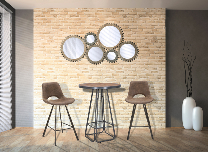 Oglinda perete Ingranaggio, MDF, lemn/natur [7]