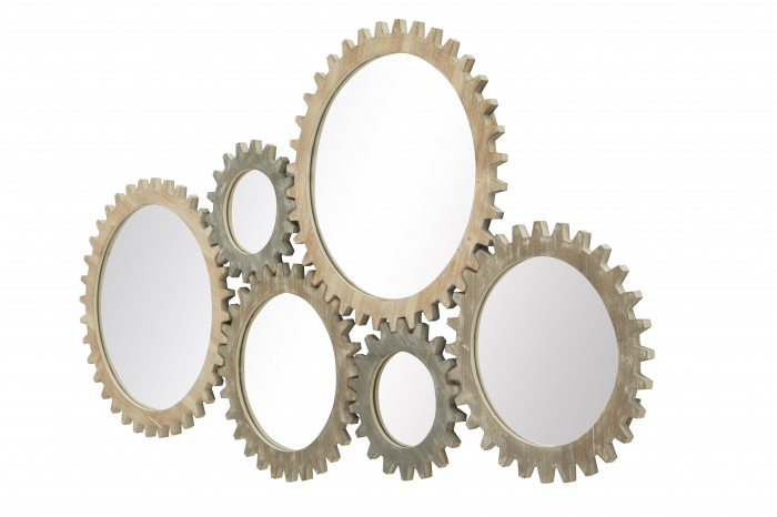 Oglinda perete Ingranaggio, MDF, lemn/natur [4]