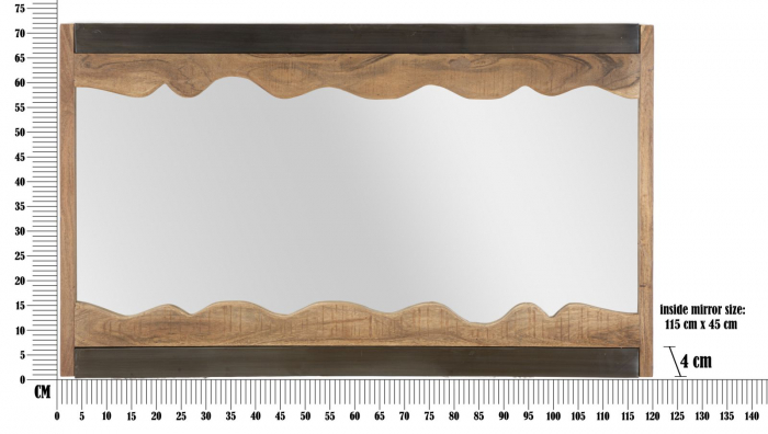 Oglinda perete rama lemn natural rustica CreativDeco [6]